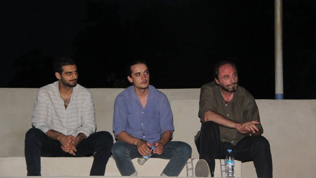 On the second day in Gori's open air cinema was shown Levan Tutberidze's movie "Moira". Three actors of the film visited the event and the audience had opportunity to ask them questions.