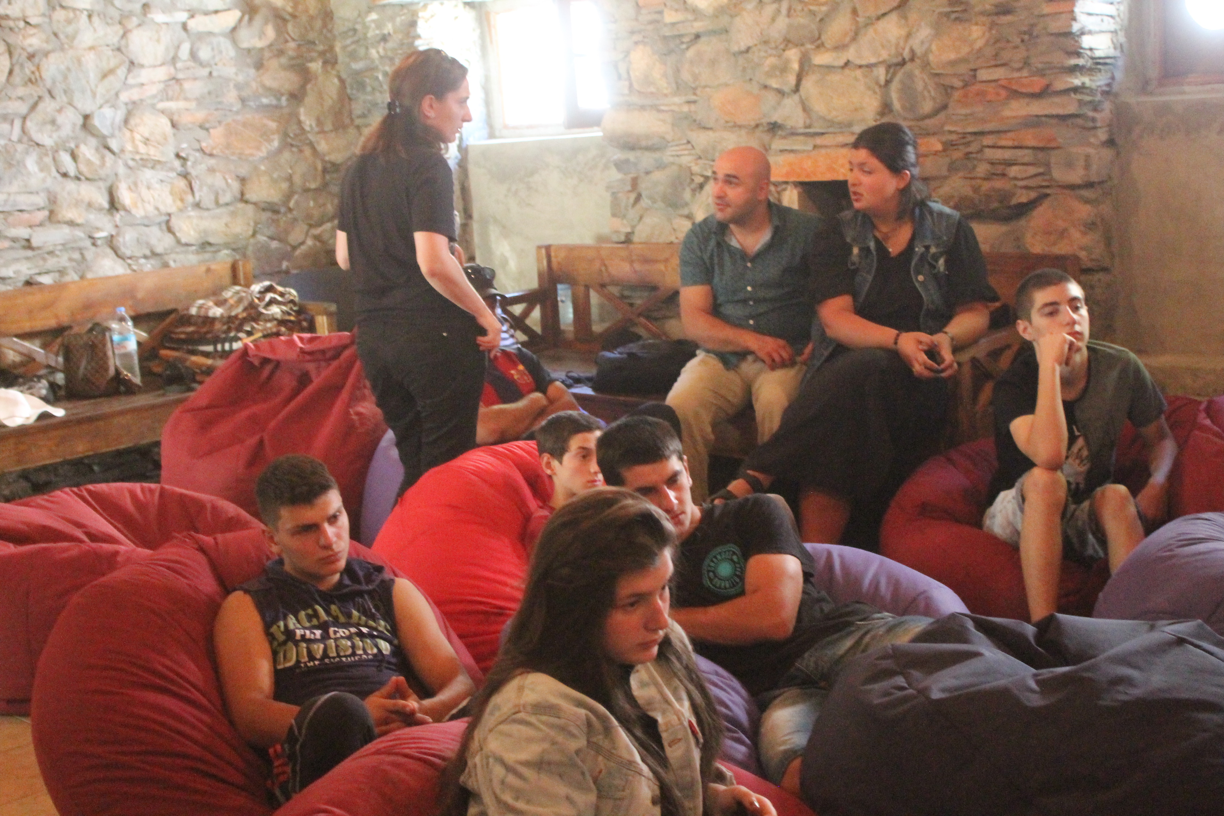 meeting in Betqili- youth center in Mestia, introducing a book about climate change "Fast Forward"